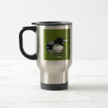 Sunset Lake Loon Travel Mug