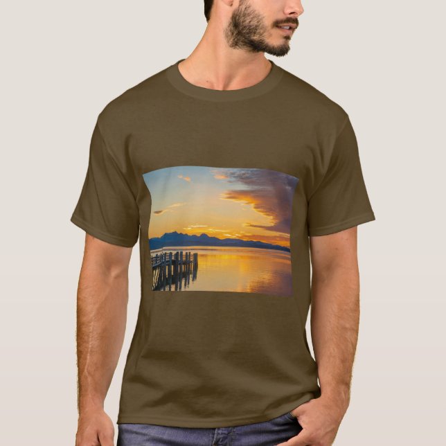 Sunset Lake & Mountain Calm Tee (Front)