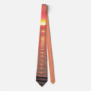 Sunset Lake Reflection Tie