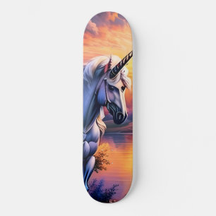 Sunset Lake River Unicorn Seven Skateboard