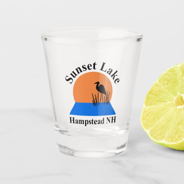 Sunset Lake Shot Glass (Front)