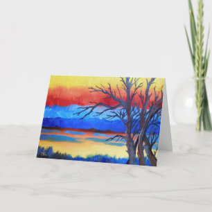 Sunset Lakeside Card