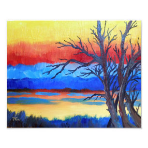 Sunset Lakeside Photo Print
