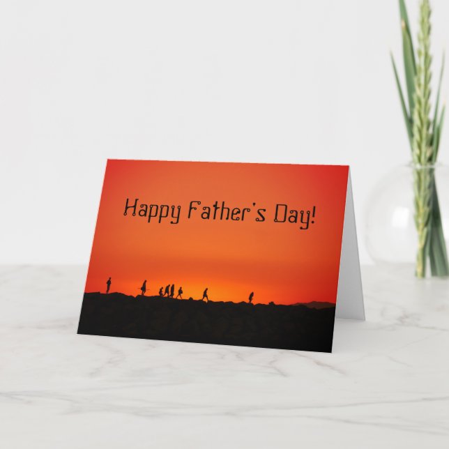 Sunset Landscape Art Photograph Father's Day Card (Front)