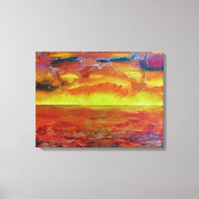 Sunset Landscape Background Canvas Print (Front)