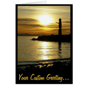 Sunset Landscape Blank Card Beautiful Print Cards