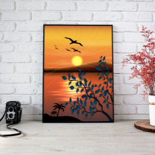 Sunset Landscape Canvas Print