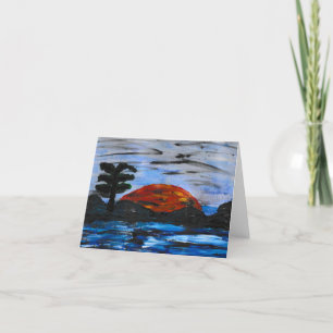 Sunset Landscape Holiday Card