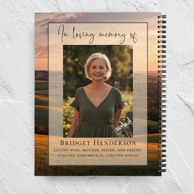 Sunset Landscape In Loving Memory Memorial Guest Notebook (Creator Uploaded)