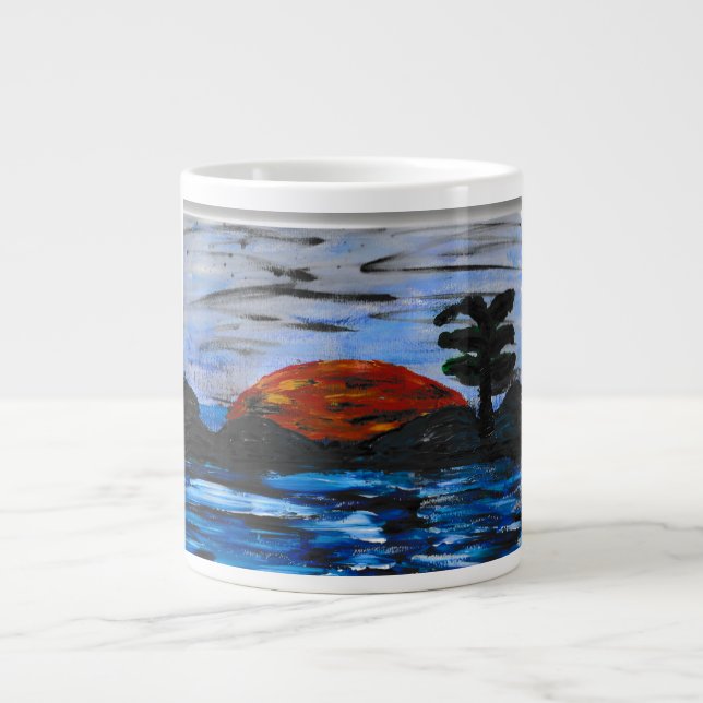 Sunset Landscape  Large Coffee Mug (Front)
