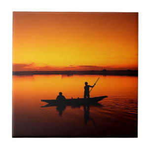 Sunset Landscape with A Boat-68465 Tile