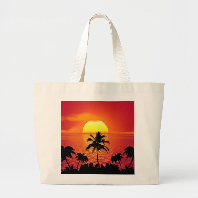 Sunset Large Tote Bag (Front)