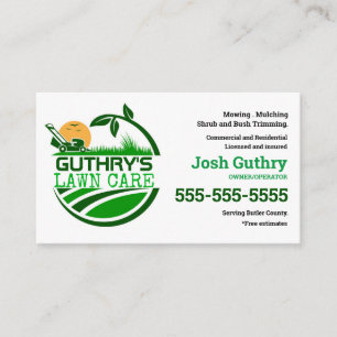 Sunset Lawn Care Business Card