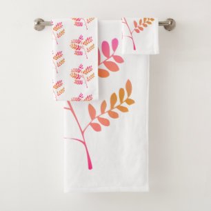 Sunset Leaves  Bath Towel Set