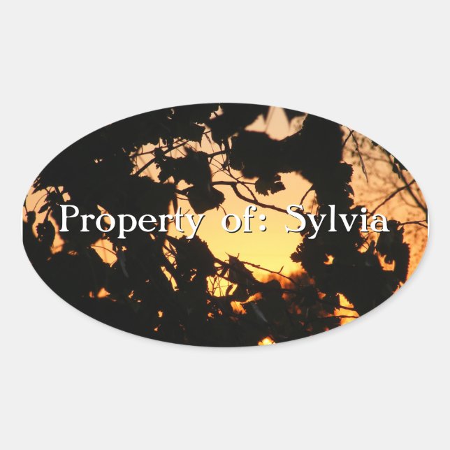 Sunset Leaves Sticker (Front)