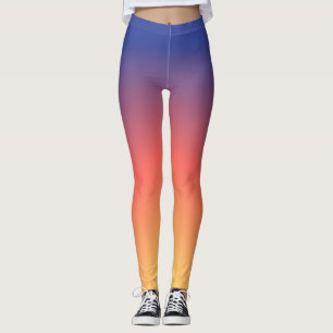 Sunset Leggings in Blue, Purple, Pink and Yellow