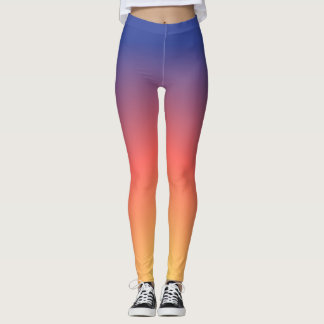 Sunset Leggings in Blue, Purple, Pink and Yellow
