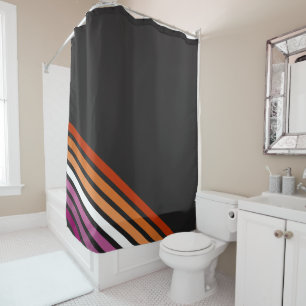 Sunset Lesbian Flag Shower Curtain