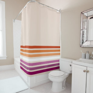 Sunset Lesbian Flag Shower Curtain