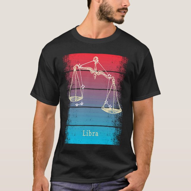Sunset Libra Zodiac T-Shirt (Front)