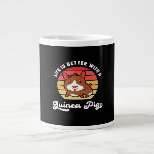 Sunset Life Better With A Guinea Pig Cute Pet Large Coffee Mug