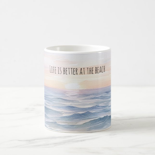 Sunset Life is Better at the Beach Coffee Mug (Center)