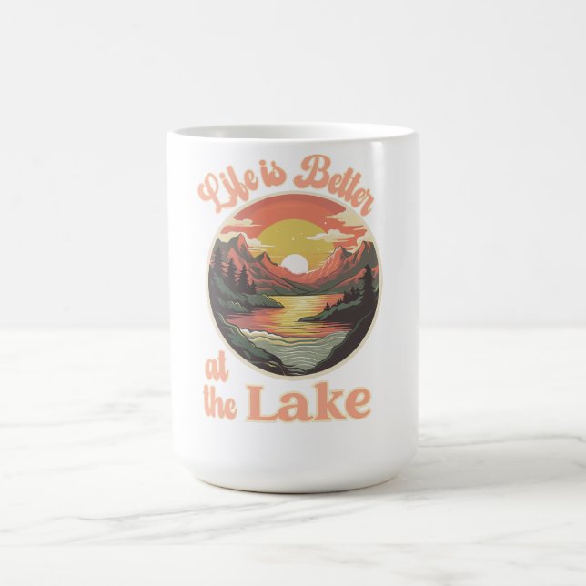 Sunset Life is Better At The Lake Coffee Mug (Center)
