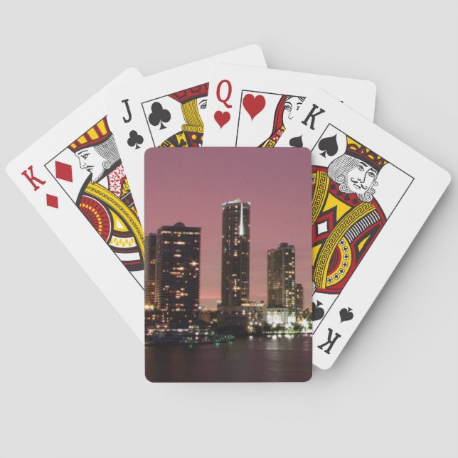 Sunset light over Miami after a storm Playing Cards (Back)