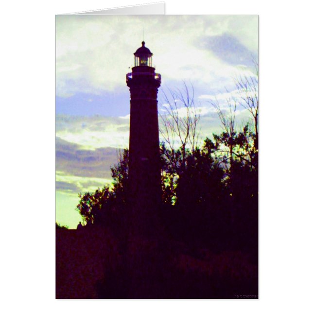 Sunset Lighthouse Note Card (Front)