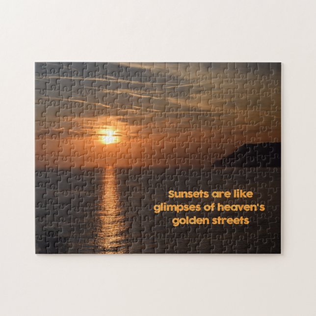 Sunset Like a Glimpse of Heaven  -  11 x 14 inch Jigsaw Puzzle (Horizontal)