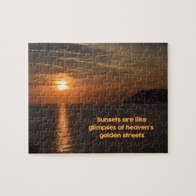Sunset Like a Glimpse of Heaven  -  8 x 10 inch Jigsaw Puzzle (Horizontal)