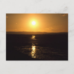 Sunset, Lindisfarne, England - Postcard