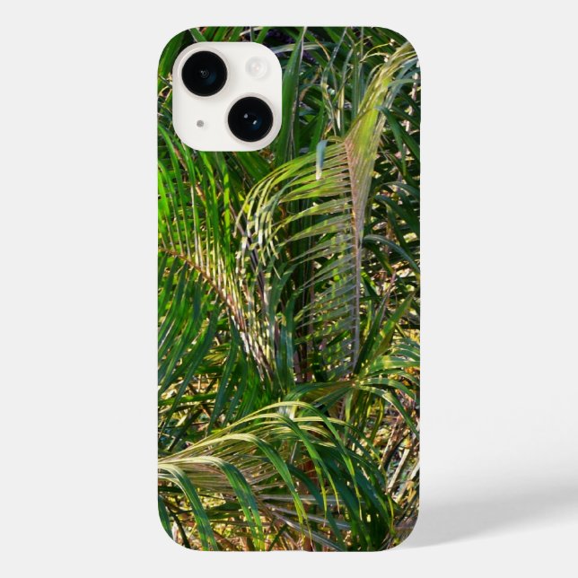 Sunset Lit Palm Fronds Tropical Case-Mate iPhone Case (Back)