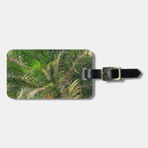 Sunset Lit Palm Fronds Tropical Luggage Tag