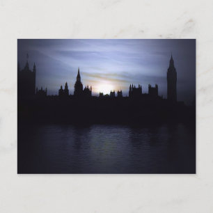 Sunset - London - Parliament - Big Ben Postcard