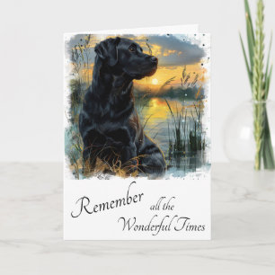 Sunset Loss of Labrador Retriever Condolence Card