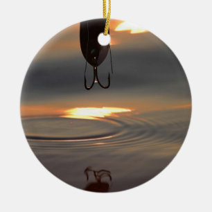 Sunset Lure over Water Ceramic Tree Decoration