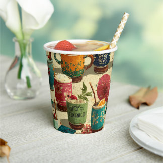 Sunset Mai Tais Paper Cups