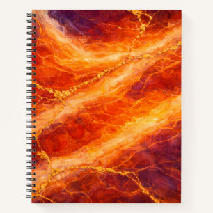 Sunset Marble with Gold Veining Notebook