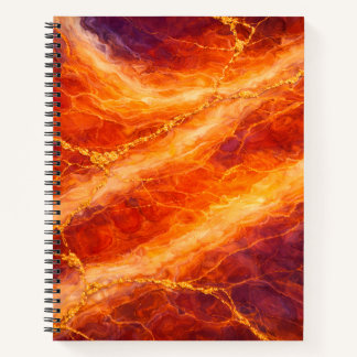 Sunset Marble with Gold Veining Notebook