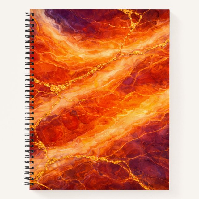 Sunset Marble with Gold Veining Notebook (Front)