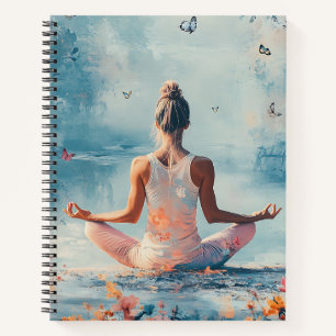 Sunset Meadow Meditation with Butterflies (3) Notebook