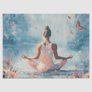 Sunset Meadow Meditation with Butterflies (3) Tissue Paper