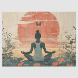 Sunset Meadow Meditation with Butterflies (5) Tissue Paper