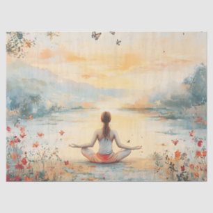 Sunset Meadow Meditation with Butterflies (6) Tissue Paper