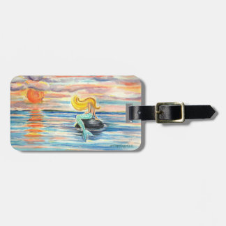 Sunset Mermaid Luggage Tag