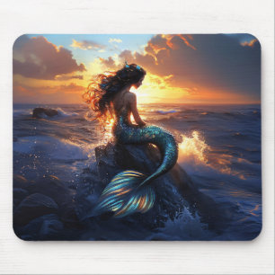 Sunset Mermaid Mouse Mat