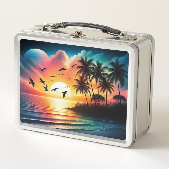 Sunset Metal Lunch Box (Front)
