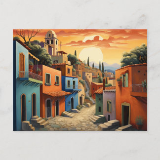 Sunset Mexico Holiday Postcard
