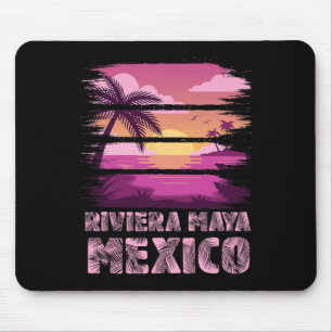 Sunset Mexico Riviera Maya Summer Vacation Beach S Mouse Mat
